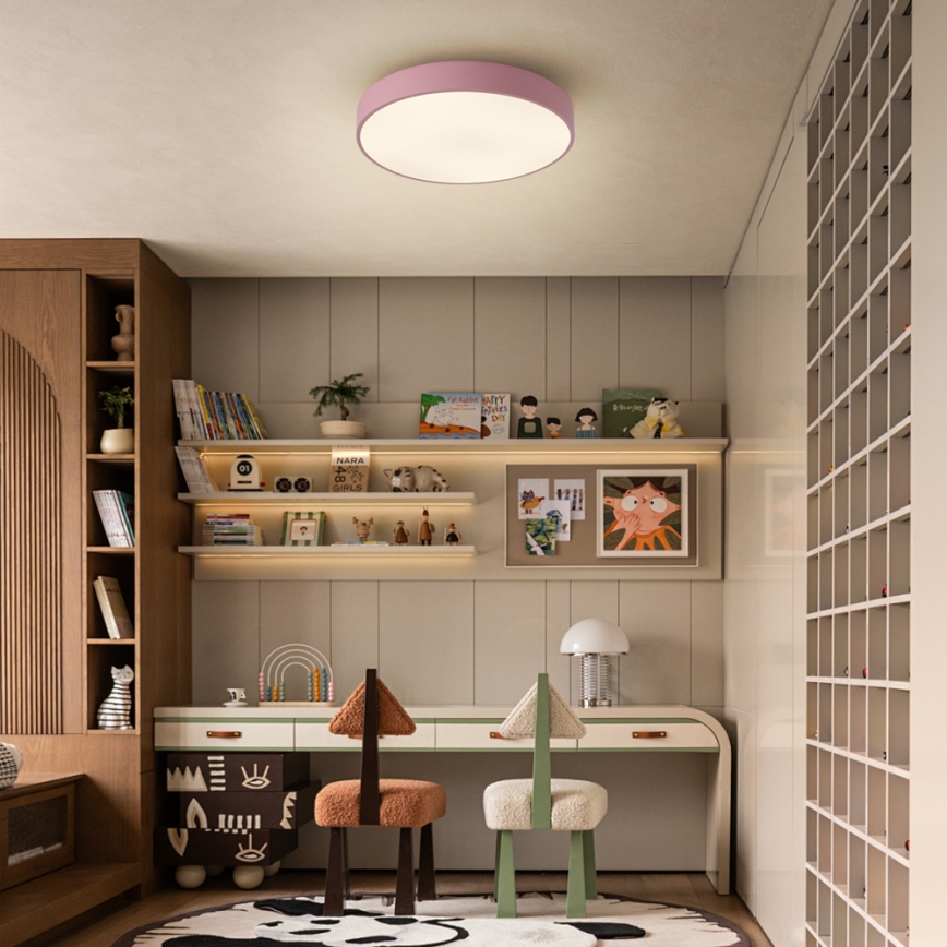 Brilagi - Plafon LED dimerizável POOL LED/36W/230V 3000-6000K Ø 30 cm rosa + controlo remoto