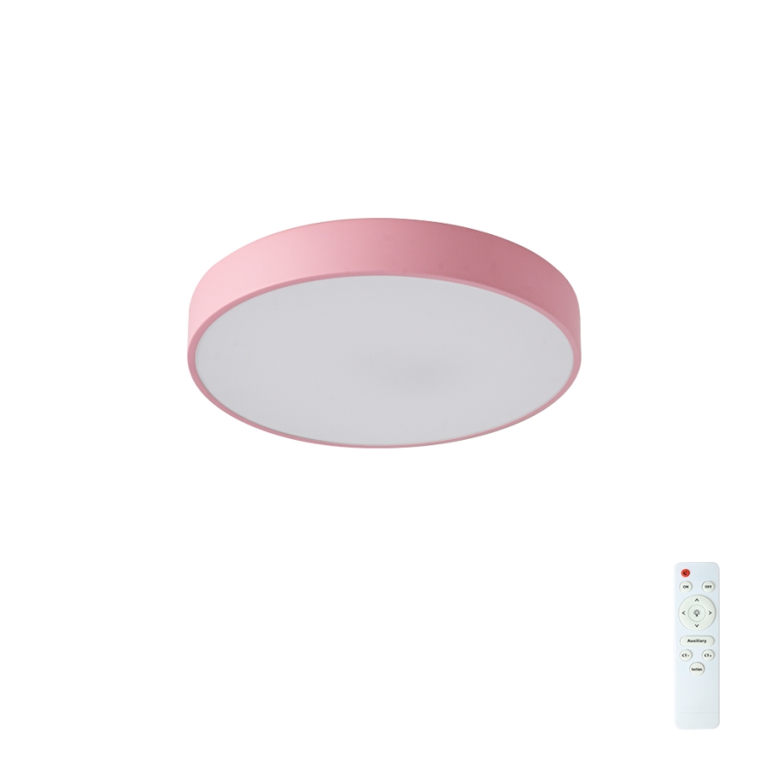 Brilagi - Plafon LED dimerizável POOL LED/36W/230V 3000-6000K Ø 30 cm rosa + controlo remoto
