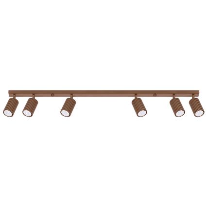 Brilagi - Luminária de teto LED CRESTO 6xGU10/10W/230V castanha