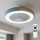 Brilagi - Luminária de teto LED dimável com ventilador LED/38W/230V 3000-6500K Ø 50 cm azul/carvalho + controlo remoto