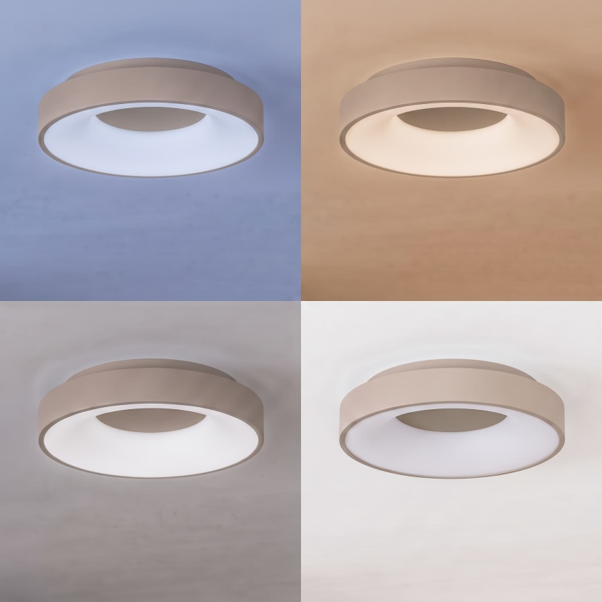 BRILAGI - Candeeiro de teto LED dimerizável FALCON II LED/67W/230V 3000-6500K Ø 40 cm bege + controlo remoto