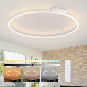 Brilagi - Luminária de teto LED dimável PORTOFINO LED/85W/230V 3000-6000K Ø 120 cm branca + comando remoto