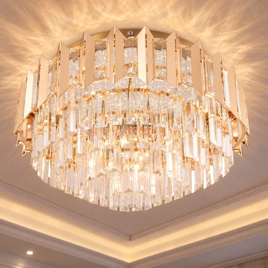 BRILAGI - Luminária de teto LED regulável SPECTRA LED/45W/230V 3000-6000K diâmetro 48 cm dourada + controlo remoto