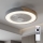 Brilagi - Luminária de teto LED dimerizável com ventilador LED/38W/230V 3000-6500K Ø 50 cm cinza/carvalho + controle remoto