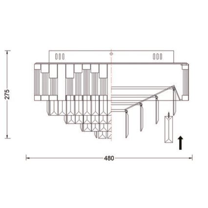 Brilagi - Luminária de teto LED dimerizável CROWN LED/41W/230V 3000-6000K Ø 48 cm dourada + comando remoto