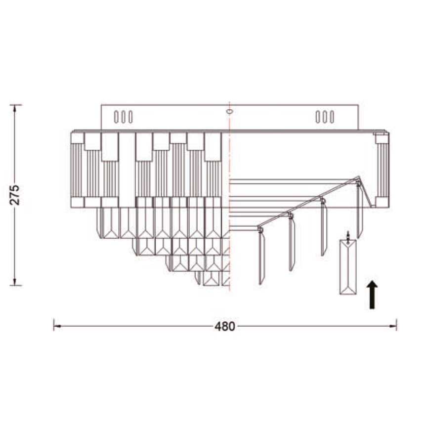 Brilagi - Luminária de teto LED dimerizável CROWN LED/41W/230V 3000-6000K Ø 48 cm dourada + comando remoto