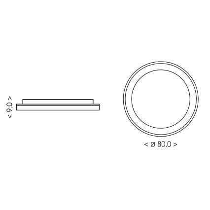 BRILAGI - Luminária de teto LED dimerizável FALCON II LED/108W/230V 3000-6500K diâmetro 80 cm branco/bege + controlo remoto