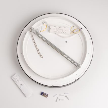 Brilagi - Candeeiro de teto LED regulável FALCON LED/80W/230V 3000-6500K Ø 60 cm preto + comando remoto