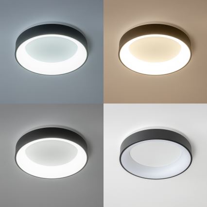 Brilagi - Candeeiro de teto LED regulável FALCON LED/80W/230V 3000-6500K Ø 60 cm preto + comando remoto