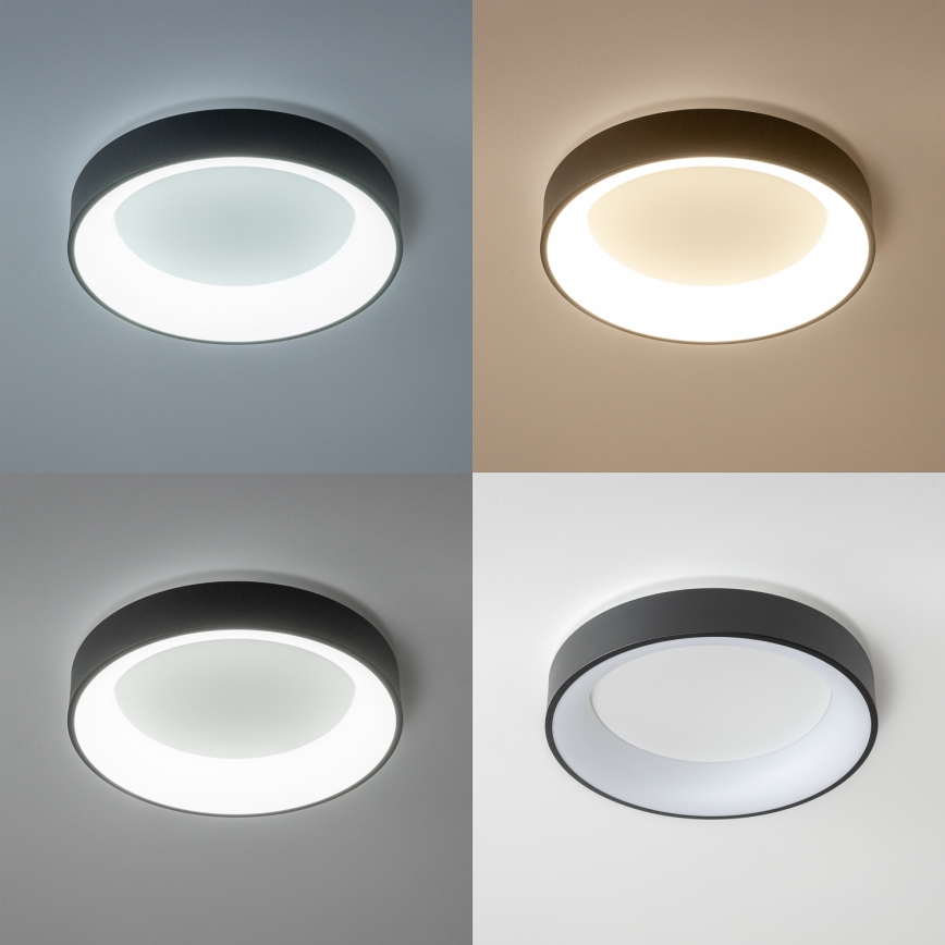 Brilagi - Candeeiro de teto LED regulável FALCON LED/80W/230V 3000-6500K Ø 60 cm preto + comando remoto