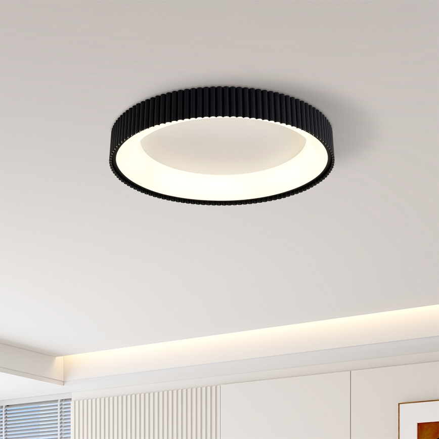 Brilagi - Luminária de teto LED dimerizável FALCON MODERN LED/30W/230V 3000-6500K Ø 40 cm preta + controlo remoto