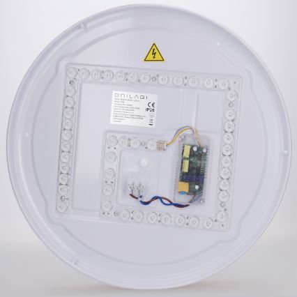 Brilagi - Candeeiro de teto LED dimerizável FLOCO LED/48W/230V Ø 40 cm acabamento em madeira/branco + comando remoto