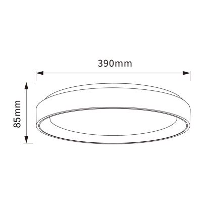 Brilagi - Candeeiro de teto LED dimerizável FLOCO LED/48W/230V Ø 40 cm acabamento em madeira/branco + comando remoto