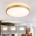 Brilagi - Luminária de teto LED dimerizável GLASS POOL DOUBLE LED/60W/230V 3000-6000K 50 cm dourada + comando remoto