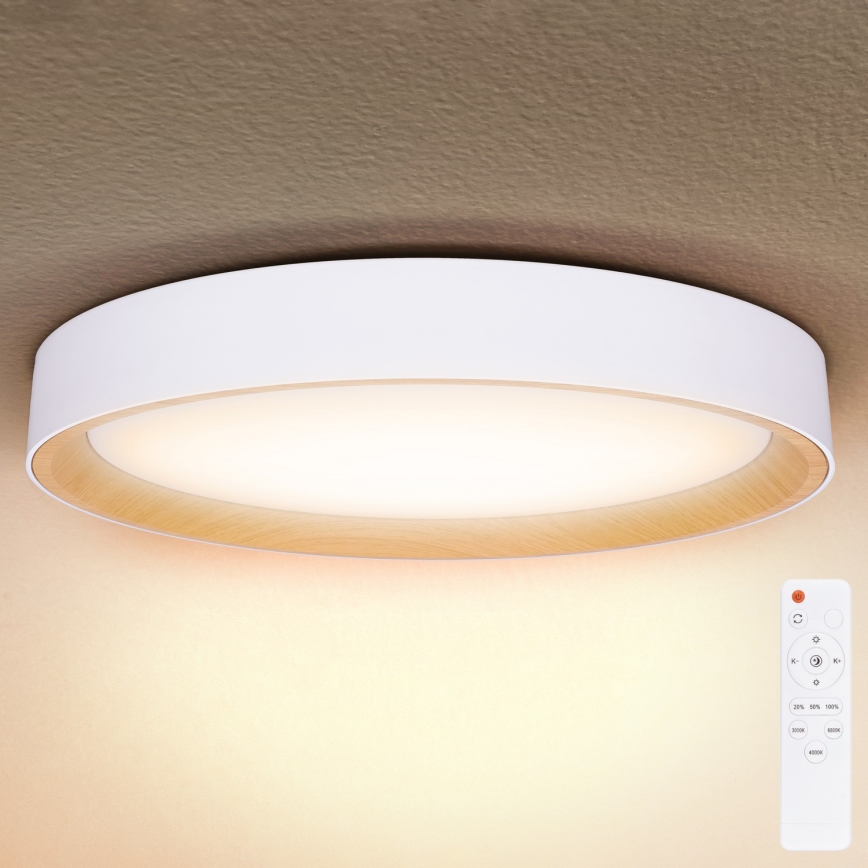 Brilagi - Luminária de teto LED dimerizável LARIOS LED/72W/230V 3000-6500K branca Ø 59 cm + controlo remoto