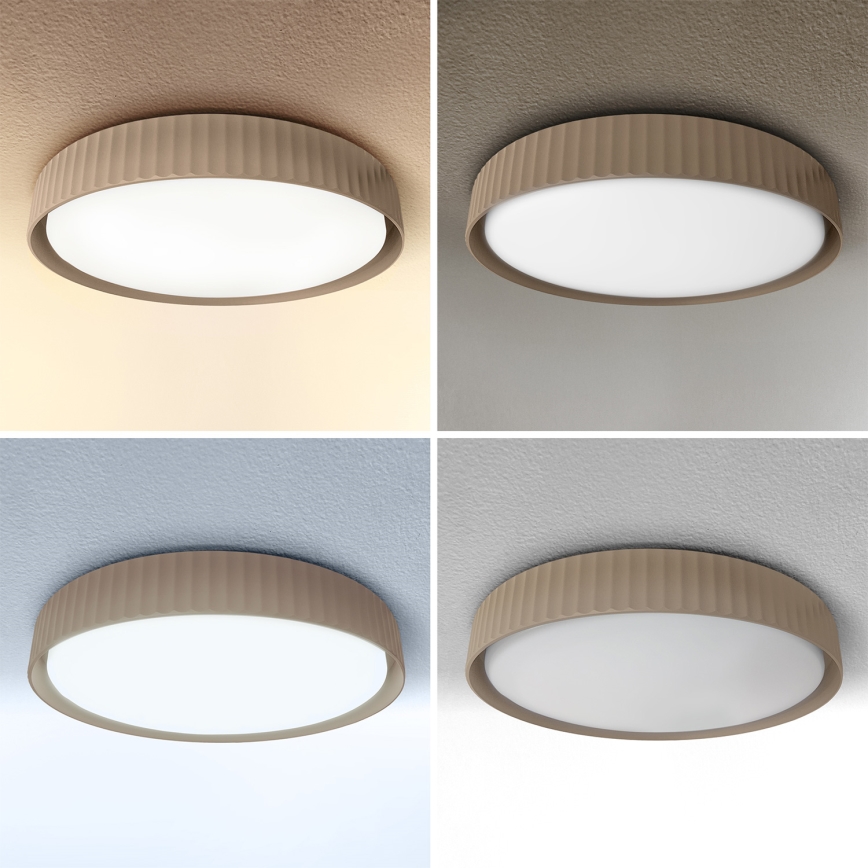 Brilagi - Candeeiro de teto LED regulável LUCIA LED/60W/230V 3000-6500K Ø 59 cm castanho + controlo remoto