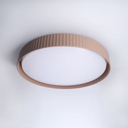 Brilagi - Candeeiro de teto LED regulável LUCIA LED/60W/230V 3000-6500K Ø 59 cm castanho + controlo remoto