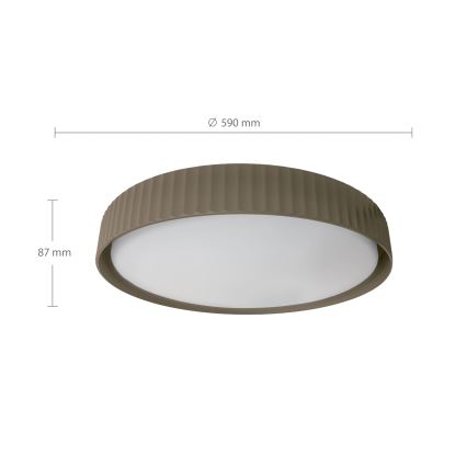 Brilagi - Candeeiro de teto LED dimerizável LUCIA LED/60W/230V 3000-6500K Ø 59 cm taupe + controlo remoto
