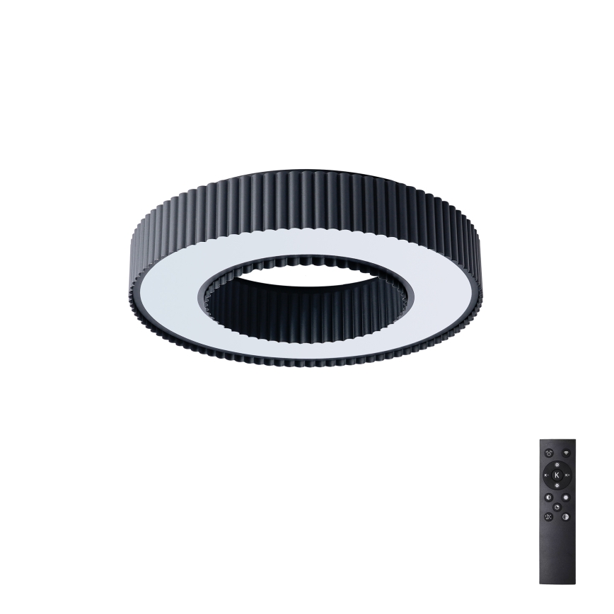 Brilagi - Candeeiro de Teto LED Regulável LUMIX LED/48W/230V 3000-6000K preto, diâmetro 50 cm + comando remoto
