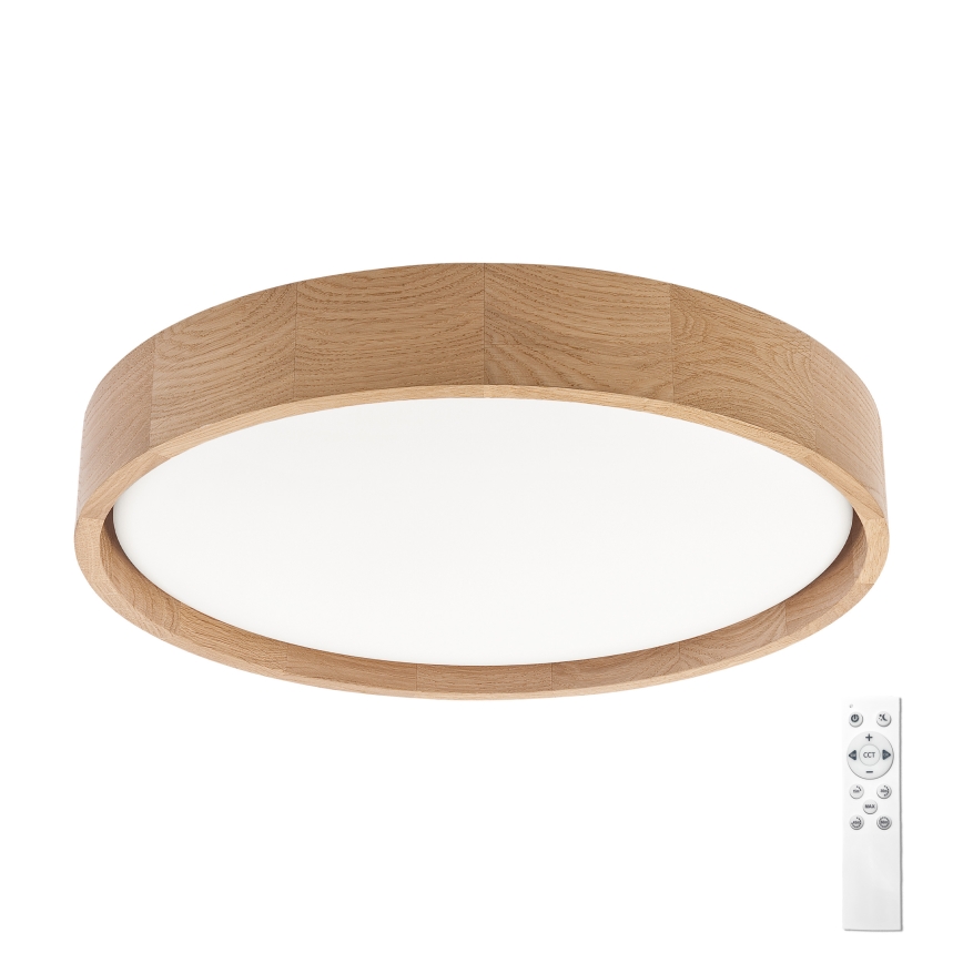 Brilagi - Candeeiro de tecto LED regulável MANAROLA REMOTE LED/24W/230V 3000-6500K Ø 41 cm carvalho + comando remoto