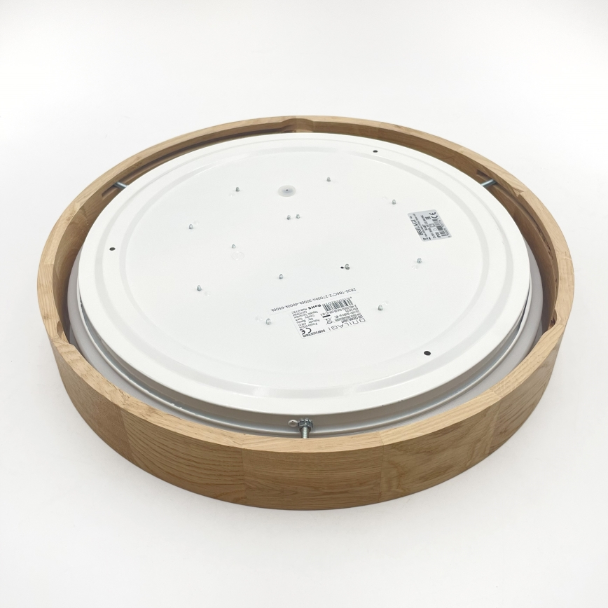 Brilagi - Candeeiro de tecto LED regulável MANAROLA REMOTE LED/24W/230V 3000-6500K Ø 41 cm carvalho + comando remoto