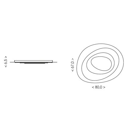 BRILAGI - Candeeiro de teto LED dimerizável MODERN MAXI LED/87W/230V 3000-6000K 67x80 cm + controlo remoto
