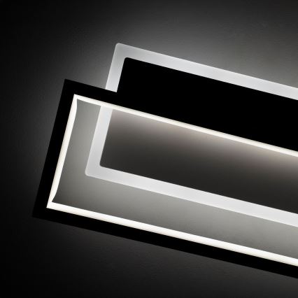 BRILAGI - Luminária de teto LED dimerizável OUTLINE LED/66W/230V 3000-6000K 15x60 cm branco/preto + controlo remoto