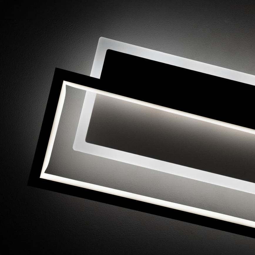 BRILAGI - Luminária de teto LED dimerizável OUTLINE LED/66W/230V 3000-6000K 15x60 cm branco/preto + controlo remoto