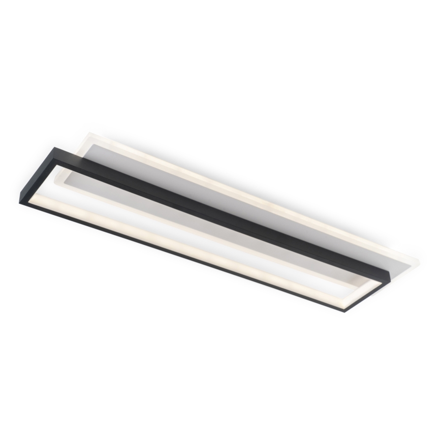 BRILAGI - Luminária de teto LED dimerizável OUTLINE LED/66W/230V 3000-6000K 15x60 cm branco/preto + controlo remoto