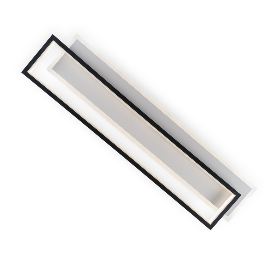 BRILAGI - Luminária de teto LED dimerizável OUTLINE LED/66W/230V 3000-6000K 15x60 cm branco/preto + controlo remoto