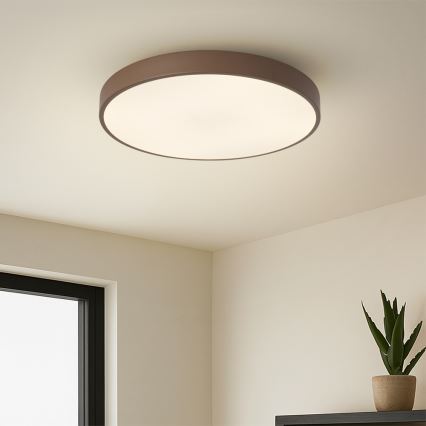 Brilagi - Candeeiro de teto LED regulável POOL LED/48W/230V 3000-6000K Ø 40 cm castanho + controlo remoto