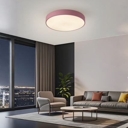 Brilagi - Candeeiro de teto LED regulável POOL LED/60W/230V 3000-6000K Ø 50 cm rosa + comando remoto