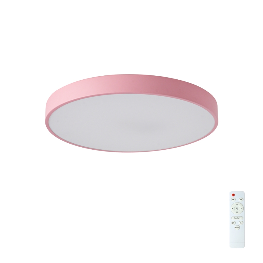 Brilagi - Candeeiro de teto LED regulável POOL LED/60W/230V 3000-6000K Ø 50 cm rosa + comando remoto