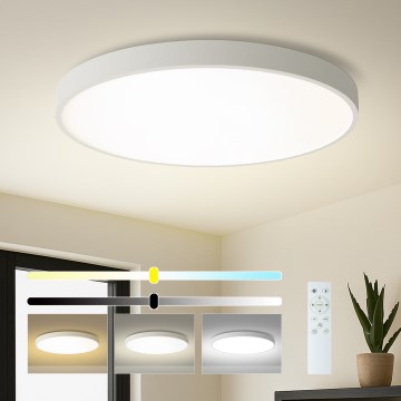 Brilagi - Luminária de teto LED dimerizável POOL SMART LED/128W/230V 3000-6000K diâmetro 100 cm Wi-Fi Tuya branco + controlo remoto