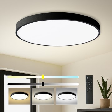 Brilagi - Luminária de teto LED dimerizável POOL SMART LED/128W/230V 3000-6000K Ø 100 cm Wi-Fi Tuya preto + controlo remoto