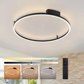 Brilagi - Luminária de teto LED dimerizável PORTOFINO LED/60W/230V 3000-6000K Ø 80 cm preta + controlo remoto