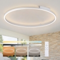 Brilagi - Luminária de teto LED dimerizável PORTOFINO LED/85W/230V 3000-6000K Ø 120 cm prateada + comando remoto