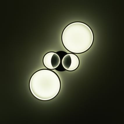 Brilagi - Luminária de teto LED regulável RINGO LED/34W/230V 3000-6000K 28x78 cm preta + comando remoto