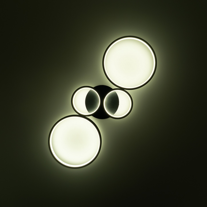 Brilagi - Luminária de teto LED regulável RINGO LED/34W/230V 3000-6000K 28x78 cm preta + comando remoto