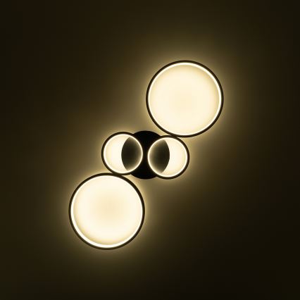 Brilagi - Luminária de teto LED regulável RINGO LED/34W/230V 3000-6000K 28x78 cm preta + comando remoto