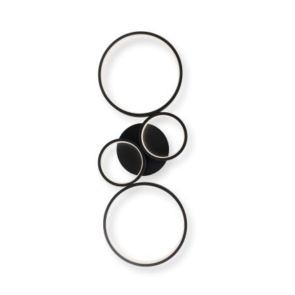 Brilagi - Luminária de teto LED regulável RINGO LED/34W/230V 3000-6000K 28x78 cm preta + comando remoto