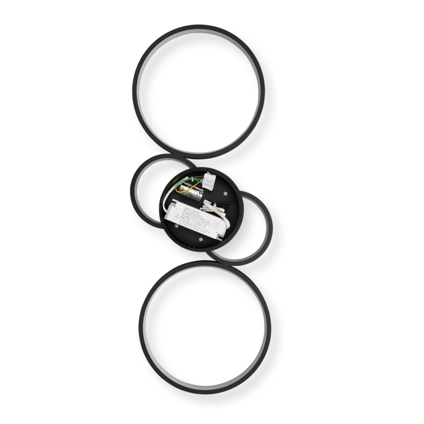 Brilagi - Luminária de teto LED regulável RINGO LED/34W/230V 3000-6000K 28x78 cm preta + comando remoto