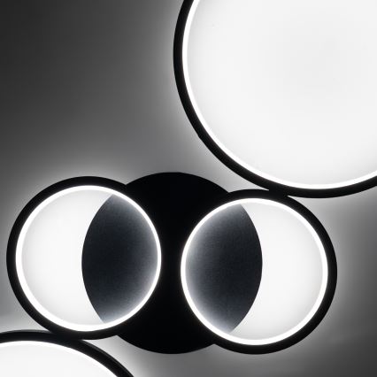 Brilagi - Luminária de teto LED regulável RINGO LED/34W/230V 3000-6000K 28x78 cm preta + comando remoto