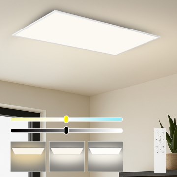 Brilagi - Luminária de teto LED dimerizável SLIMFRAME LED/80W/230V 120x60 cm 3000-6000K branca + comando à distância