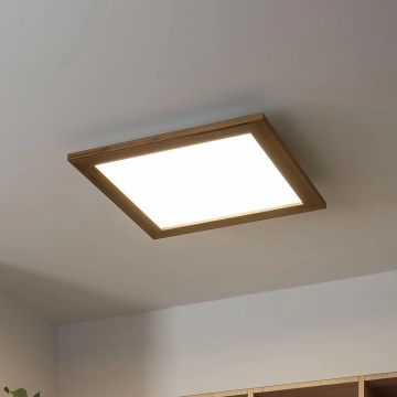 Brilagi - Luminária de teto LED dimerizável SLIMFRAME WOOD LED/36W/230V 49,5x49,5 cm 3000-6000K castanho + telecomando