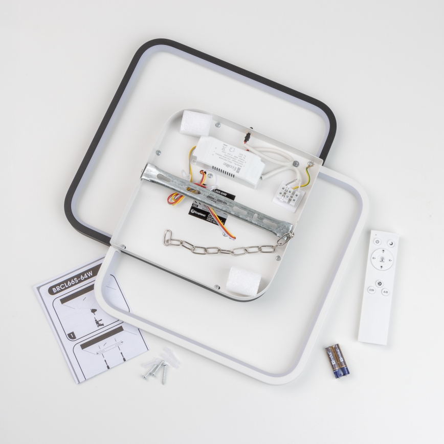 Brilagi - Luminária de teto LED dimerizável VELO XL LED/98W/230V 3000-6500K 61x61 cm + controlo remoto