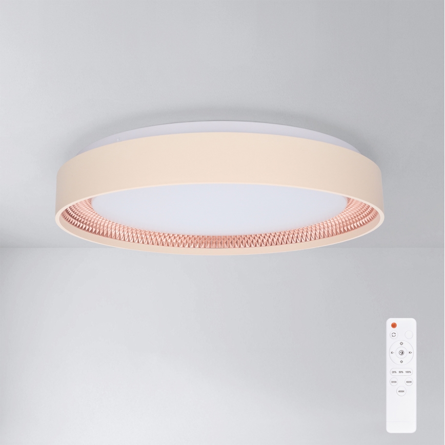 Brilagi - Candeeiro de tecto LED dimerizável WALDO LED/48W/230V 3000-6500K diâmetro 40 cm bege/dourado + comando remoto