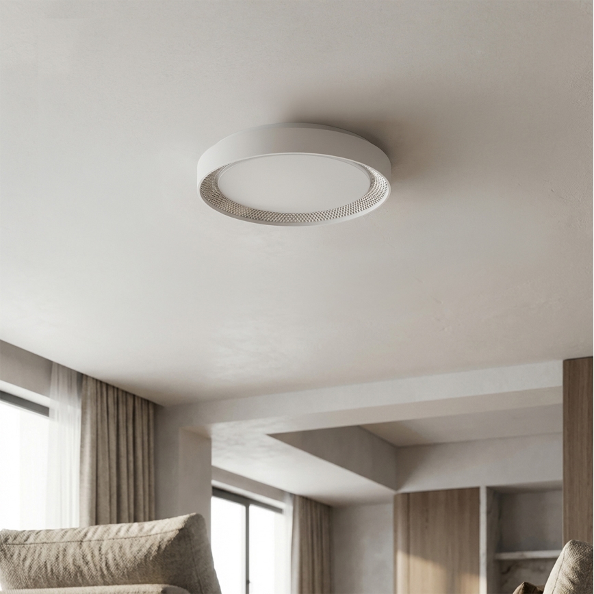 Brilagi - Candeeiro de teto LED regulável WALDO LED/48W/230V 3000-6500K diâmetro 40 cm branco/prateado + comando à distância