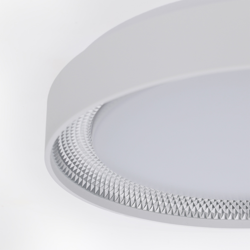 Brilagi - Candeeiro de teto LED regulável WALDO LED/48W/230V 3000-6500K diâmetro 40 cm branco/prateado + comando à distância