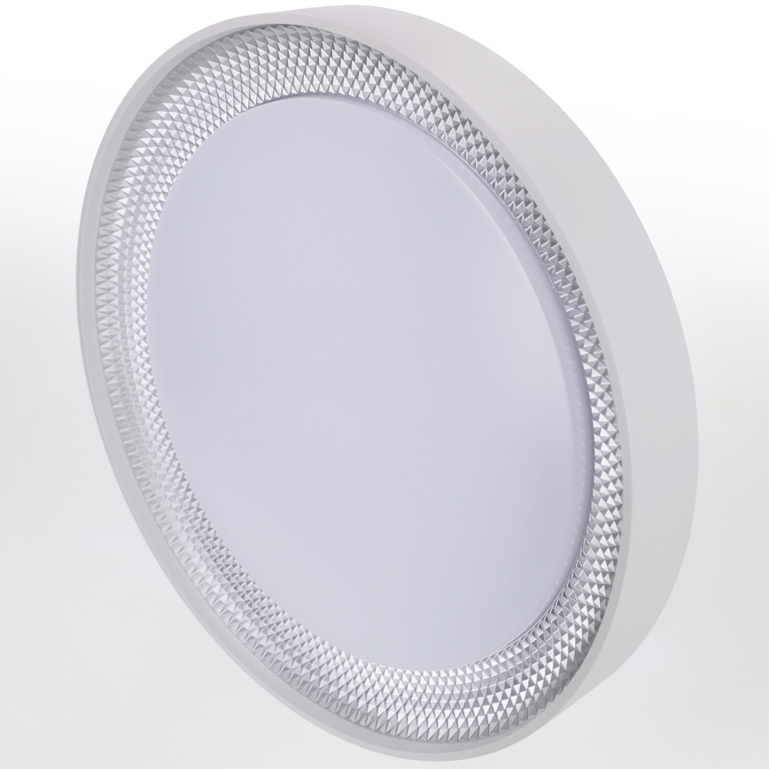 Brilagi - Candeeiro de teto LED regulável WALDO LED/48W/230V 3000-6500K diâmetro 40 cm branco/prateado + comando à distância